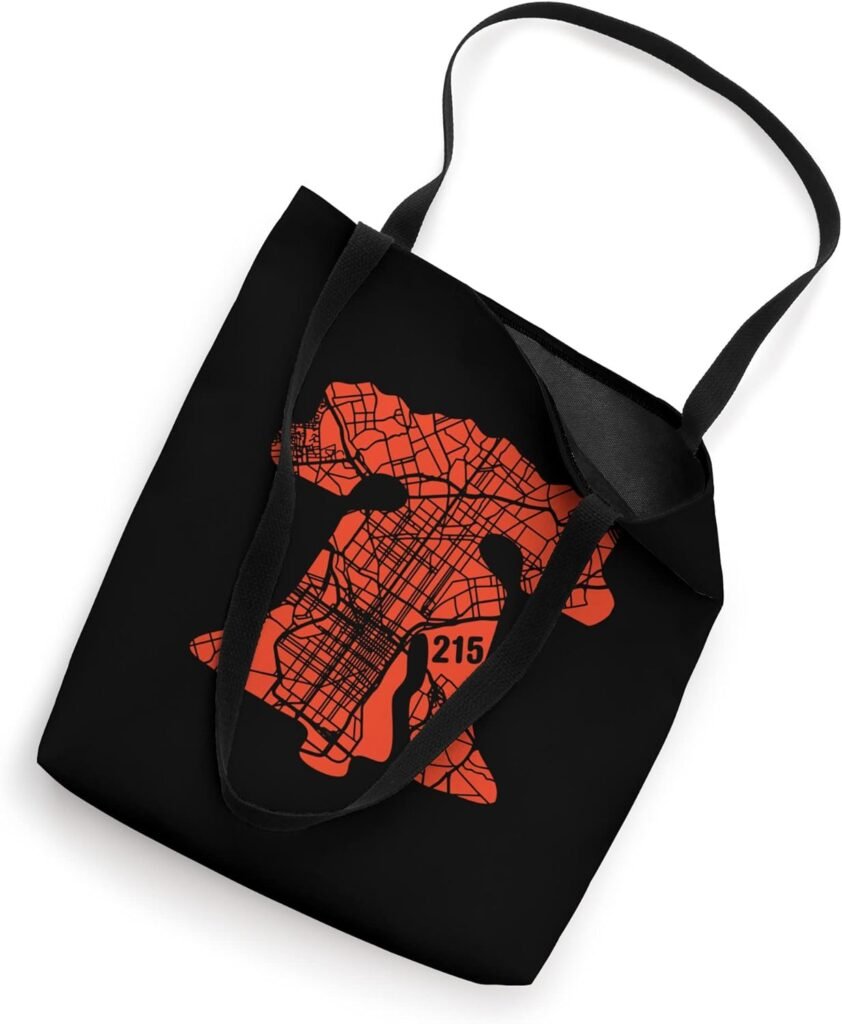 Philadelphia Street Map Liberty Bell Ill 215 Vintage Philly Tote Bag
